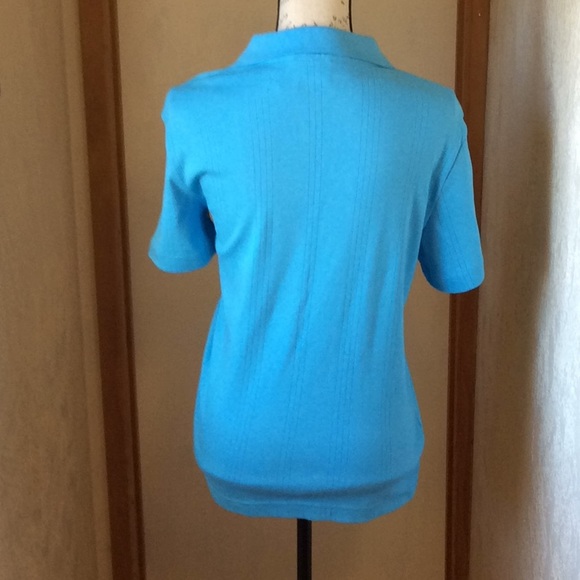 KIM ROGERS BLUE TOP SPANDEX - Picture 4 of 5